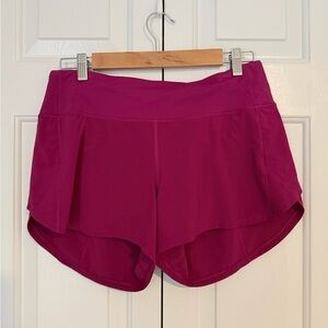 Lululemon Speed Up Mid-Rise Lined Short 4" - Magenta Purple (size 8)